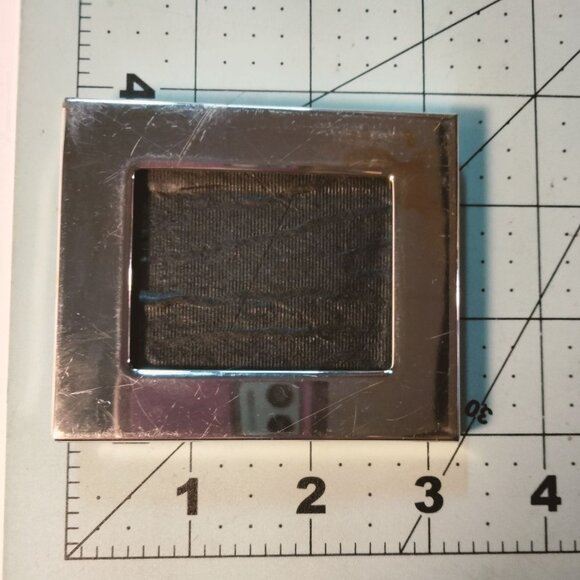 Small Kent Silver Tone Picture Frame Desktop Easel  3 inch - Picture 3 of 6